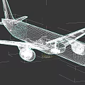 Modern White Passenger Plane With Large Wings Engine And Landing Gear