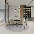 Duplex Living Room Interior Design With White Sofa Large TV Metal Strip Partition And Staircase