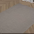 Square Rug Woven Design Soft Texture Neutral Tone for Living Room Home Decor