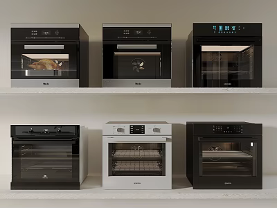 Various Modern Kitchen Ovens With Different Styles And Designs For Home Use 3d model