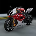 BMW Red White And Black Sports Motorcycle With Sleek Design And Dynamic Look