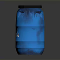 Plastic bucket big trash can bucket pot container realistic 3d model