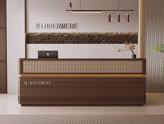 Antique reception desk Cashier 3d model