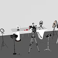 Professional Entertainment Electronics with Studio Lighting Gear and Camera Tripods Collection