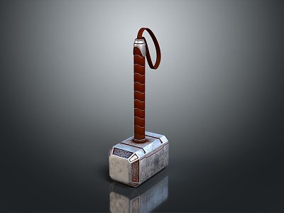 Viking Hammer Warhammer Cartoon Hammer Magic Hammer Thor's Hammer Ancient Weapons Cold Weapons 3d model