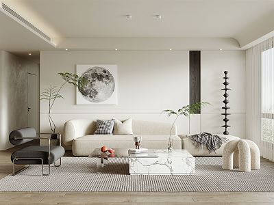 modern living room 3d model