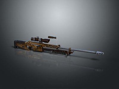 Sniper rifle sight sniper rifle sci-fi sniper rifle semi-automatic rifle combat rifle 3d model