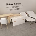 Nature Inspired White Single Bed With Peaceful Modern Room Interior Design