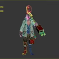 Sci Fi Character With Mechanical Creature Partner And Cybernetic Backpack Holding Weapon