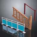 Staircase Railings And Guardrails Design With Wooden Metal And Glass Elements