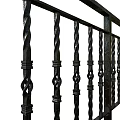 Elegant Decorative Metal Fence Design with Detailed Carved Spindles and Ornate Ball Top Posts