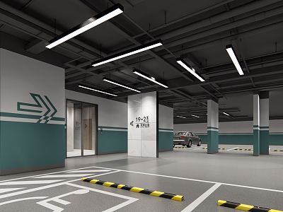 Underground Parking Modern Parking model