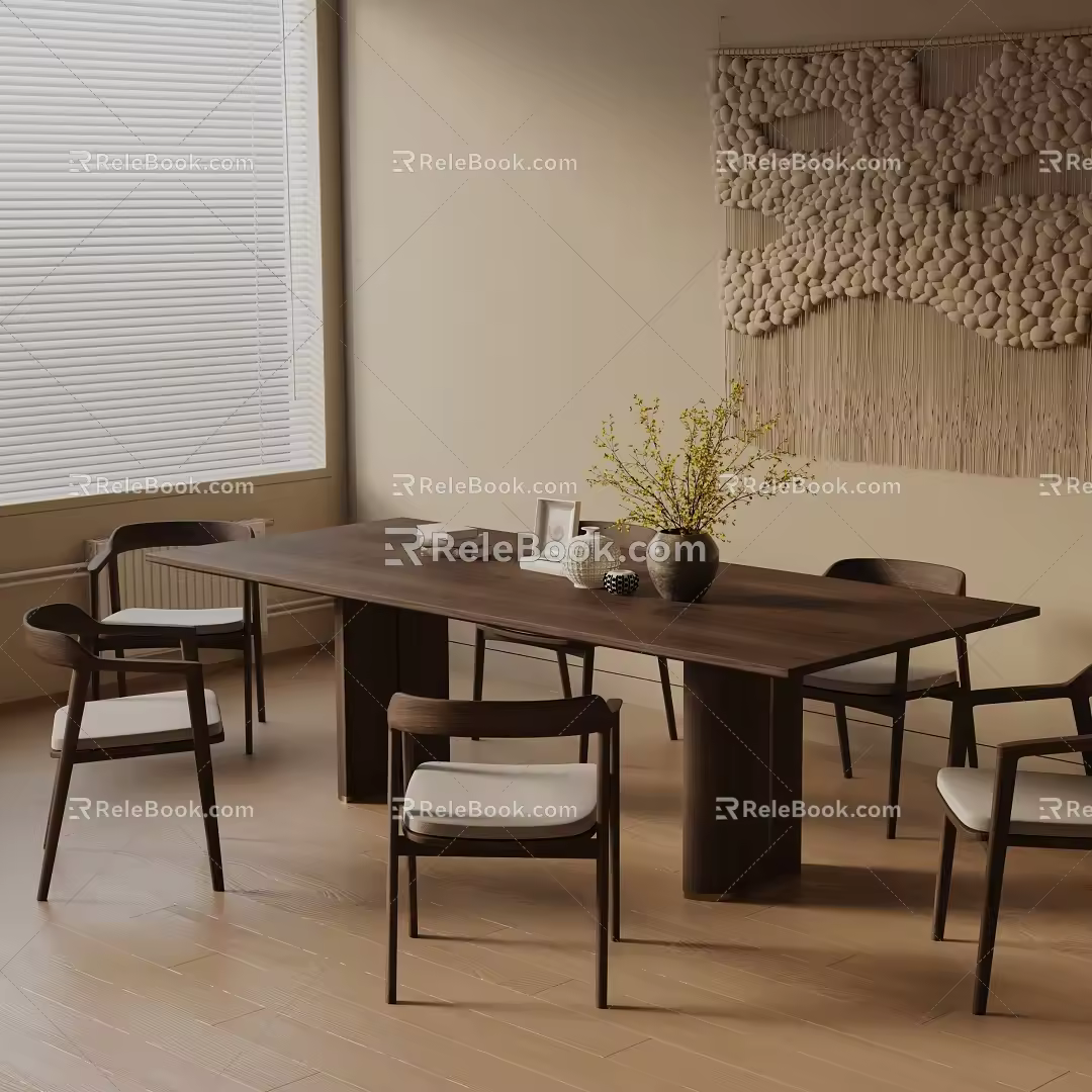 Modern table combination 3d model