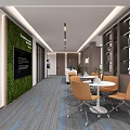 Stylish Modern Marble Office Reception Desk With Brand Logo Wall And Elegant Business Interior Design