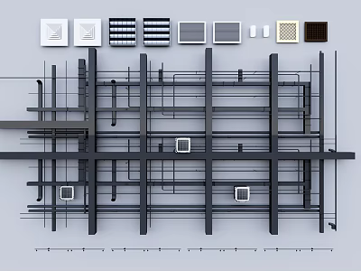 Modern pipe outlet 3d model