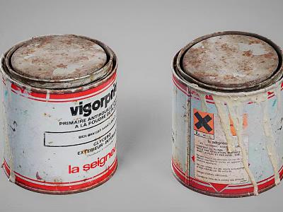 Industrial LOFT paint bucket lighter oil 3d model