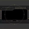 Dark Tech Device With Metal Frame Touch Surface Buttons And Ports