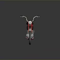 Vintage Red Motorcycle Featuring Black Leather Seat Silver Spoked Wheels And Classic Engine Design