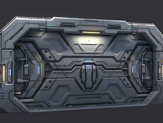 Science Fiction Mechanical Door Mechanical Door Curtain Time-crossing Door Hard Surface Door Automatic Door 3d model