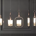 Modern Luxury Chandeliers With Multiple Designs Metal Frames Glass Shades Illuminated On Black Background