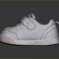 White Mesh Baby Toddler Shoes With Velcro Strap And Pink Accents