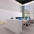 Modern Car Dealership Showroom With Multiple Cars Display Screens And Tables Chairs
