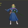 Female Elf Cartoon Witch Magic Witch Magic Girl Magician Elf Mage Warlock Wizard 3d model