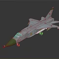 Green Nose Gray Body Fighter Jet Model With Red Emblems On Wings