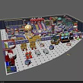 Colorful Indoor Claw Machine Amusement Equipment With Win A Prize Sign And Stuffed Toys