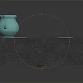 Minimalist Indoor Interior With Gray Stone Platform White Basin And Turquoise Teapot