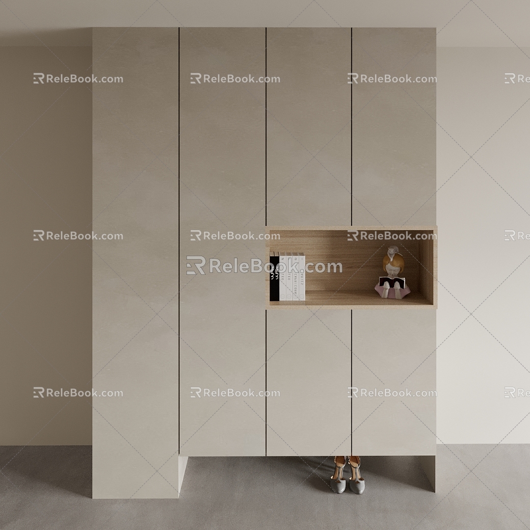 Shoe Cabinet Entrance Cabinet Side Cabinet Wardrobe Storage Cabinet Wall Cabinet Sideboard 3d model