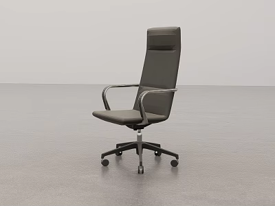 Ergonomic Modern Office Chair with High Backrest Armrests and Rolling Wheels 3d model