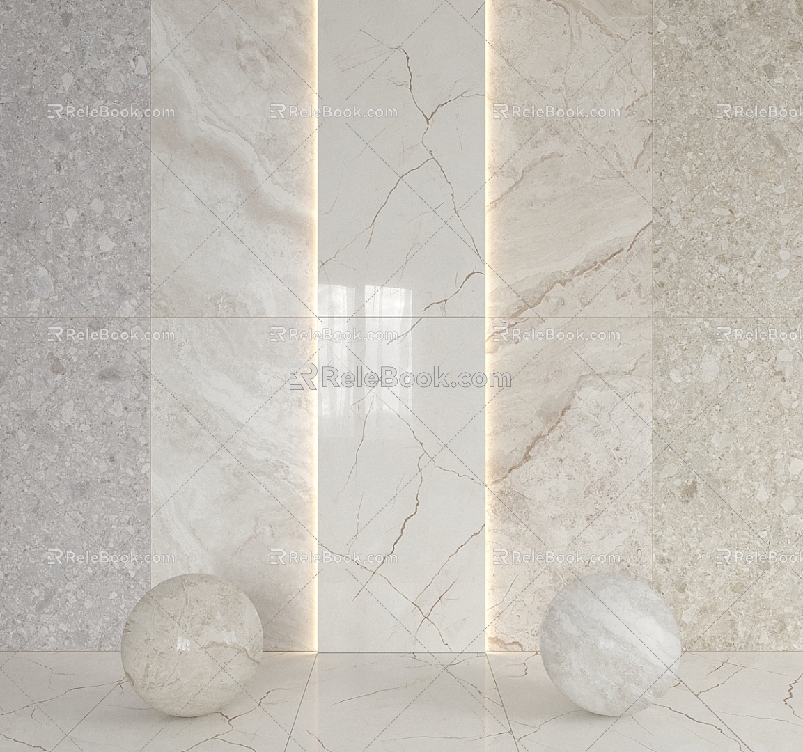 Marble Tile Wall Tile and Floor Tile 3d model