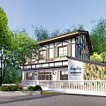 Rustic Guesthouse Building With Scenic Natural Surroundings Wooden Design And Balcony Railing