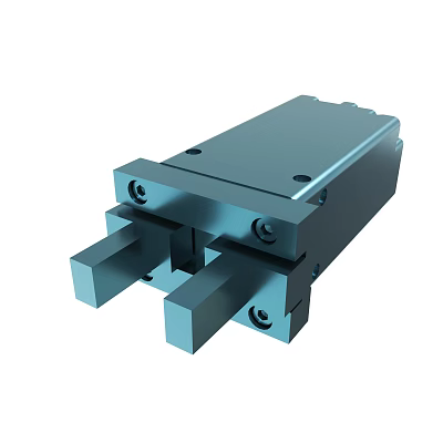 Blue Metal Industrial Mechanical Component With Dual Arms Bolted Structure And Precision Design 3d model