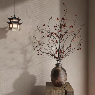 Quiet Flower Art Middle Ancient Flower Art New Chinese Style Flower Art Modern Flower Art Vase 3d model