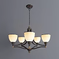 New Chinese Chandelier Combination 3d model