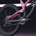 Black and Pink Modern Mountain Bike With Sleek Frame And Stylish Wheels