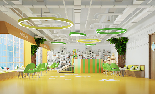 Modern Kindergarten Hall 3d model