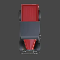 Red Vintage Pickup Truck With Classic Black Top And Silver Wheels