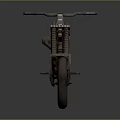 Rusty Vintage Motorcycle With Old Frame And Wheels On Dark Background 3d model