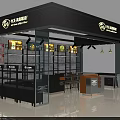 Wallace Fried Chicken Specialty Storefront With Glass Walls Display Shelves And Counter