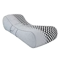 Curved Comfortable Fabric Lounge Chair In Multiple Colors For Living Room