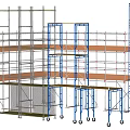 Various Scaffolding Structures For Construction With Movable Frames And Adjustable Heights
