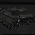 Modern Military Tank With Long Gun Barrel And Detailed Armored Structure