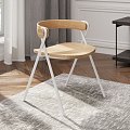 Nordic Simple Creative Leisure Dining Chair Cafe Milk Tea Dessert Shop Light Luxury Leisure Chair 3d model