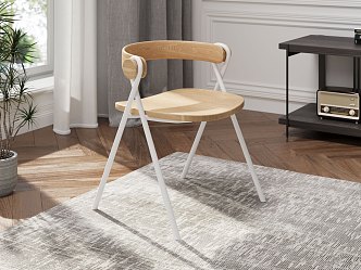 Nordic Simple Creative Leisure Dining Chair Cafe Milk Tea Dessert Shop Light Luxury Leisure Chair 3d model