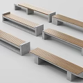 Modern Wooden And Concrete Bench Design For Indoor Outdoor Use