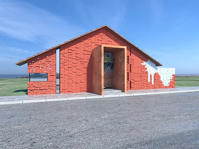 Modern building wall tiles 3d model Modern building wall tiles 3d model