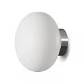 Modern Simple White Globe Shade Wall Light With Silver Metal Base